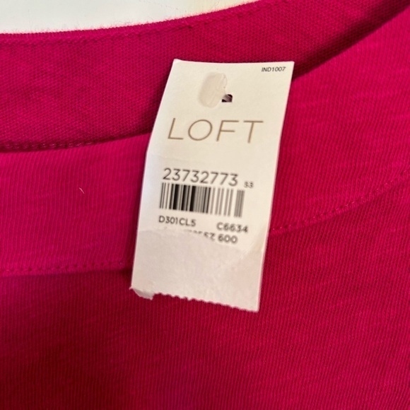 LOFT small, fuchsia, pink long sleeve top - Picture 3 of 7
